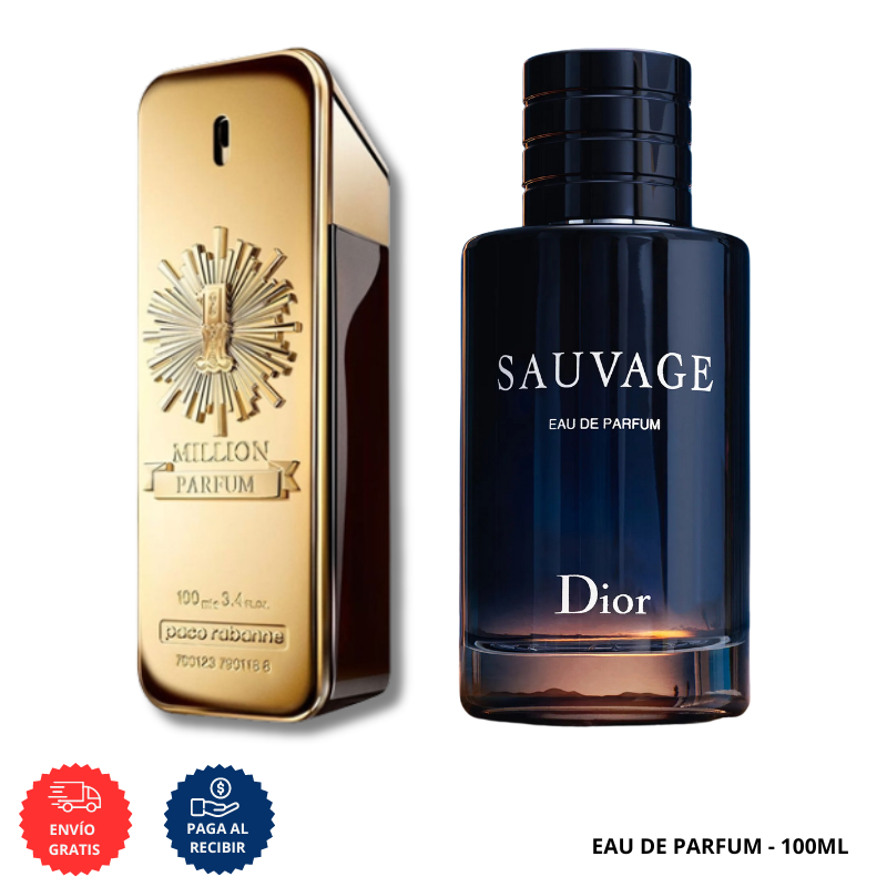 Promoción imperdible: compra 1 One Million con 45% de descuento y llévate otro Sauvage de regalo.